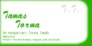 tamas torma business card